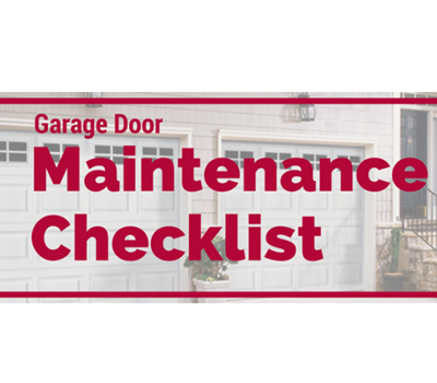 garage door maintenance list